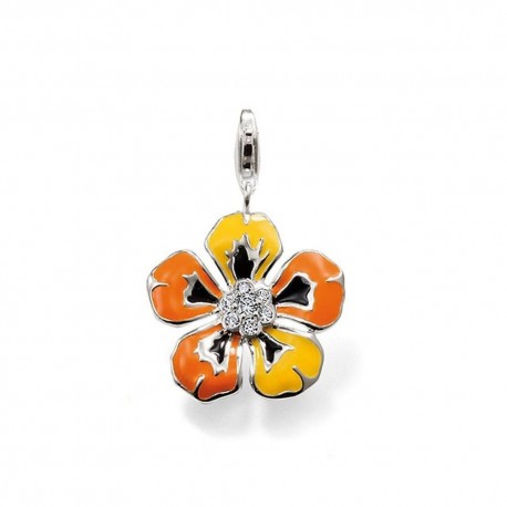 THOMAS SABO  Charm flor esmalte y circnitas  0223-051-13