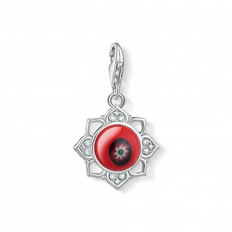 THOMAS SABO  Charm  Flor de Loto roja en vidiro 1441-052-10