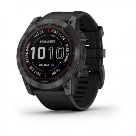 GARMIN fēnix® 7X – Sapphire Solar Edition Zafiro Solar Negro Carbón Titanio 51mm  010-02541-11