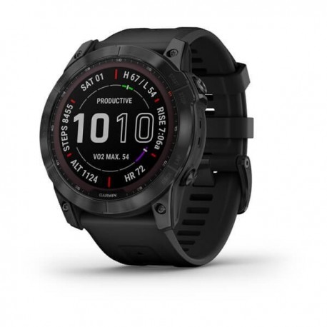 GARMIN fēnix® 7X – Sapphire Solar Edition Zafiro Solar Negro Titanio DLC 51mm 010-02541-23