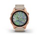 GARMIN fēnix® 7S – Sapphire Solar Edition Zafiro Solar Blanco Titanio Rose Gold Piel Blanca Light 42mm   010-02539-35