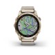 GARMIN fēnix® 7S – Sapphire Solar Edition Zafiro Solar Blanco Gris Titanio Nylon Light Gold 42mm  010-02539-39