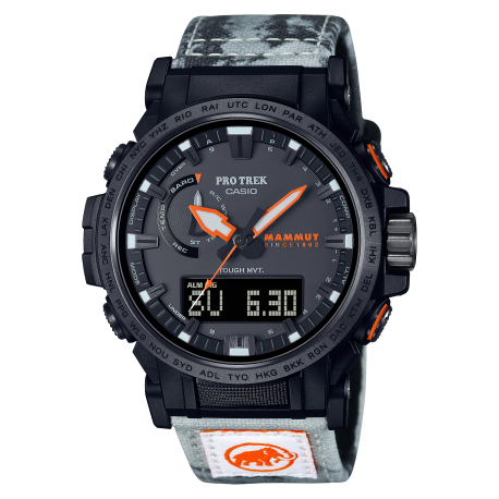 Reloj Casio Pro Trek Modelo de colaboración por el 160 aniversario de MAMMUT. PRW-61MA-1A