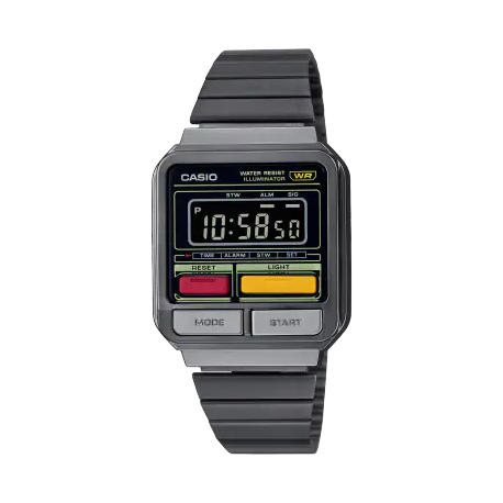 Reloj Casio Vintage Digital estilo gadget de los 80   A120WEGG-1BEF