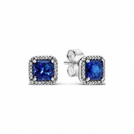 Pandora Pendientes Plata circonita azul Elegancia Atemporal 290591NBT