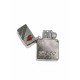 ZIPPO Logo deep carved red epoxy flame armor high polish chrome