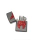 ZIPPO Logo flame emblem sparkling black matte