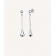 Vidal & Vidal Pendientes Largos gota plata de ley 1ª ley Q2196A