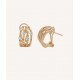 Vidal & Vidal Pendientes Tiras Circonitas Chapado Oro 18k G1990