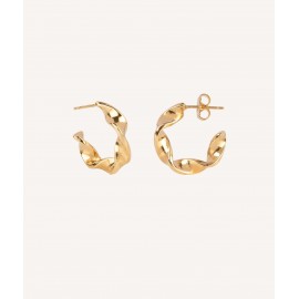 Vidal & Vidal Pendientes aro torcidos Chapado Oro 18k G3454