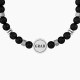 Kidult Pulsera de acero piedras de ágata negra hombre GRAD | ENHORABUENA ES732071