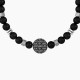 Kidult Pulsera de acero piedras de ágata negra hombre GRAD | ENHORABUENA ES732071