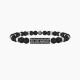 Kidult Pulsera de acero hombre con piedras de basalto HERMANO | AMIGO ES732049