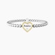 Kidult Pulsera mujer elástica de acero con borde de PVD amarillo, CORAZÓN | FAMILIA ES732210