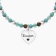 Kidult Pulsera elástica de acero con ágata estriada multicolor CORAZÓN | DAUGHTER ES732218