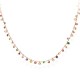 AMEN Collar de plata de ley rose y circonitas multicolor  CLMRM3