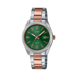 Reloj Casio Collection bicolor Analógico Esfera verde LTP-1302PRG-3AVEF