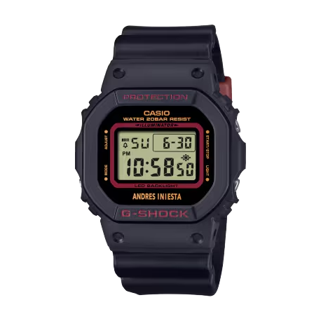 Reloj Casio G-Shock exclusivo del futbolista profesional Andrés Iniesta DW-5600AI-1