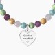 Kidult Pulsera elástica de acero con Piedras multicolor, Cristal. CORAZÓN | GRACIAS MAESTRA ES732134