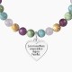 Kidult Pulsera elástica de acero con Piedras multicolor, Cristal. CORAZÓN | GRACIAS MAESTRA ES732134