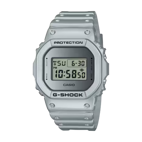 Reloj Casio G-Shock color plateado metalizado SERIE 5600 DW-5600FF-8