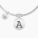 Kidult Pulsera mujer de acero  con colgante redondo con letra A, INICIAL | EMOCIONES ES231555A