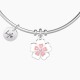 Kidult Pulsera mujer de acero con colgante de flor de cerezo esmaltado. FLOR DEL CEREZO | PUREZA ES731744