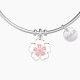 Kidult Pulsera mujer de acero con colgante de flor de cerezo esmaltado. FLOR DEL CEREZO | PUREZA ES731744