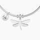 Kidult Pulsera mujer de acero con colgante libélula. DRAGONFLY | SPONTANEITY ES731078