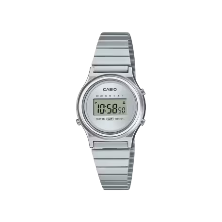 Reloj Casio mini Collection esfera plateada LA700WE-7AEF