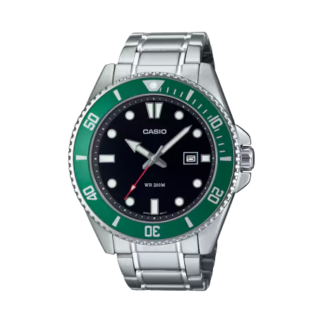 Reloj Casio Bisel Verde Colección CASIO ESTÁNDAR MDV-107D-3AVEF