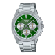 Reloj Casio Analógico Verde 48.5 x 43.8 x 10.4 mm Correa acero inoxidable MTP-1375PD-3AVEF