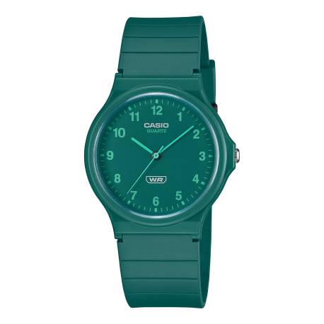 Reloj Casio Collection Analógico Verde 38.8 × 34.9 × 7.8 mm Correa está fabricada con resina de base biológica MQ-24B-3B