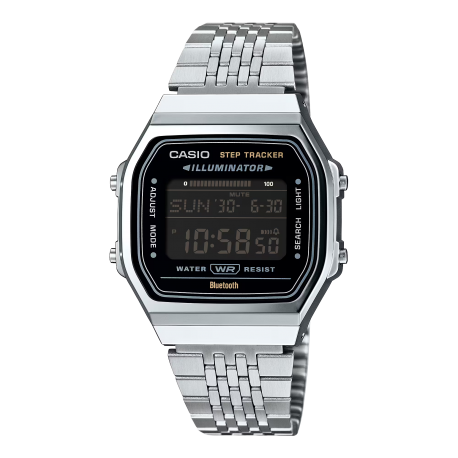 Reloj Casio iconic 41.6 × 37.9 × 8.2 mm cuenta los pasos ABL-100WE-1B