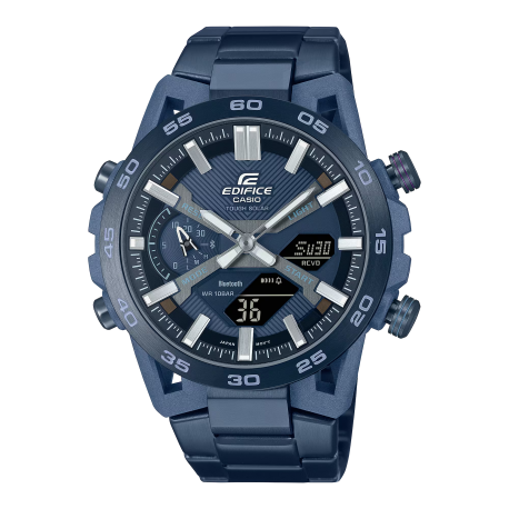 Reloj Casio Edifice Sospensione  47.8mm  correa con revestimiento iónico azul ECB-2000CB-2A