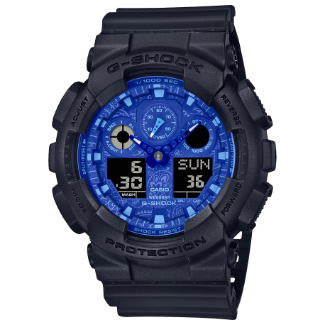 CASIO G-SHOCK Estándar serie Paisley Blue 55 × 51.2 × 16.9 mm