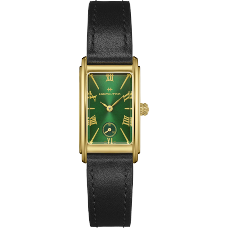 Reloj Hamilton American Classic Ardmore Small Cuarzo PVD amarillo Esfera verde  19mm x 27mm  H11261760