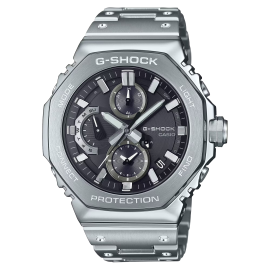 Reloj G-Shock CLASSIC Solar Esfera negra Bisel octogonal y la correa con hoyuelos