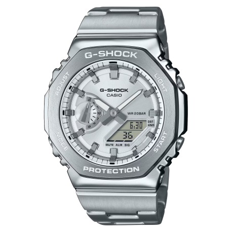 Reloj G-Shock G-STEEL Esfera Plateada Bisel octogonal