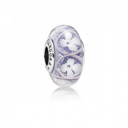 Pandora charm cristal murano Campo de Flores Morado