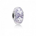 Pandora charm cristal murano Campo de Flores Morado