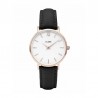 CLUSE Reloj Minuit 33mm CL30003 Rosè esfera blanca correa negra