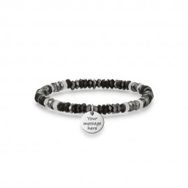 PULSERA 'LOVE BRIDGE' MULTIPIEDRA NEGRO