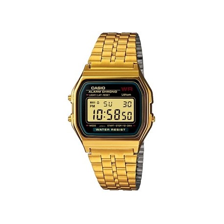 Reloj Casio digital classic dorado esfera negra