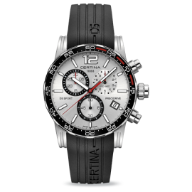 RELOJ CERTINA DS SPORT CHRONO SILVER RUBBER