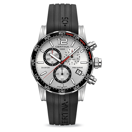 RELOJ CERTINA DS SPORT CHRONO SILVER RUBBER