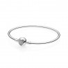 Pandora Pulsera rígida Plata de Ley Corazón de Invierno