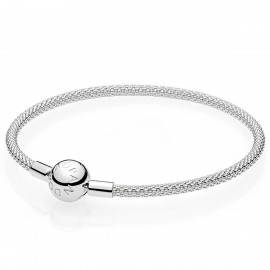 Pandora Pulsera rígida Plata de Ley malla