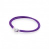 Pandora Pulsera Plata de ley y seda morada