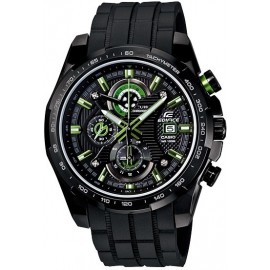 Casio EDIFICE HOMBRE CAJA ACERO NEGRO CORREA CAUCHO